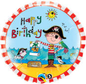 Rachel Ellen Happy Birthday Pirate Mylar Balloon